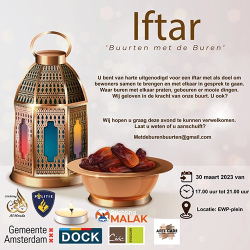 Iftar: Buurten met de buren op 30 maart